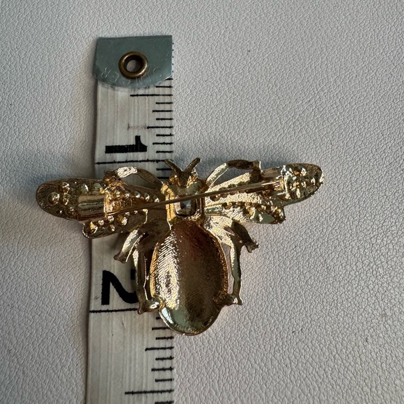 Pink and Black Bee Brooch - Picture 2 of 3